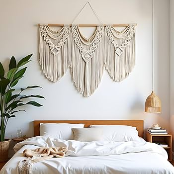 Macrame tapestry ♡BIGsize　サンセット　オーダー注文にて Amazon.com: POTRUWE Macrame Wall Hanging Handmade Woven